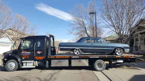 Vintage Car Towing South Denver